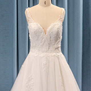 Puff Skirt A-line Top Tank Beaded Ballgown Bridal Wedding Dress