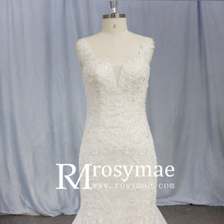 unique-lace-trumpet-bride-wedding-dress